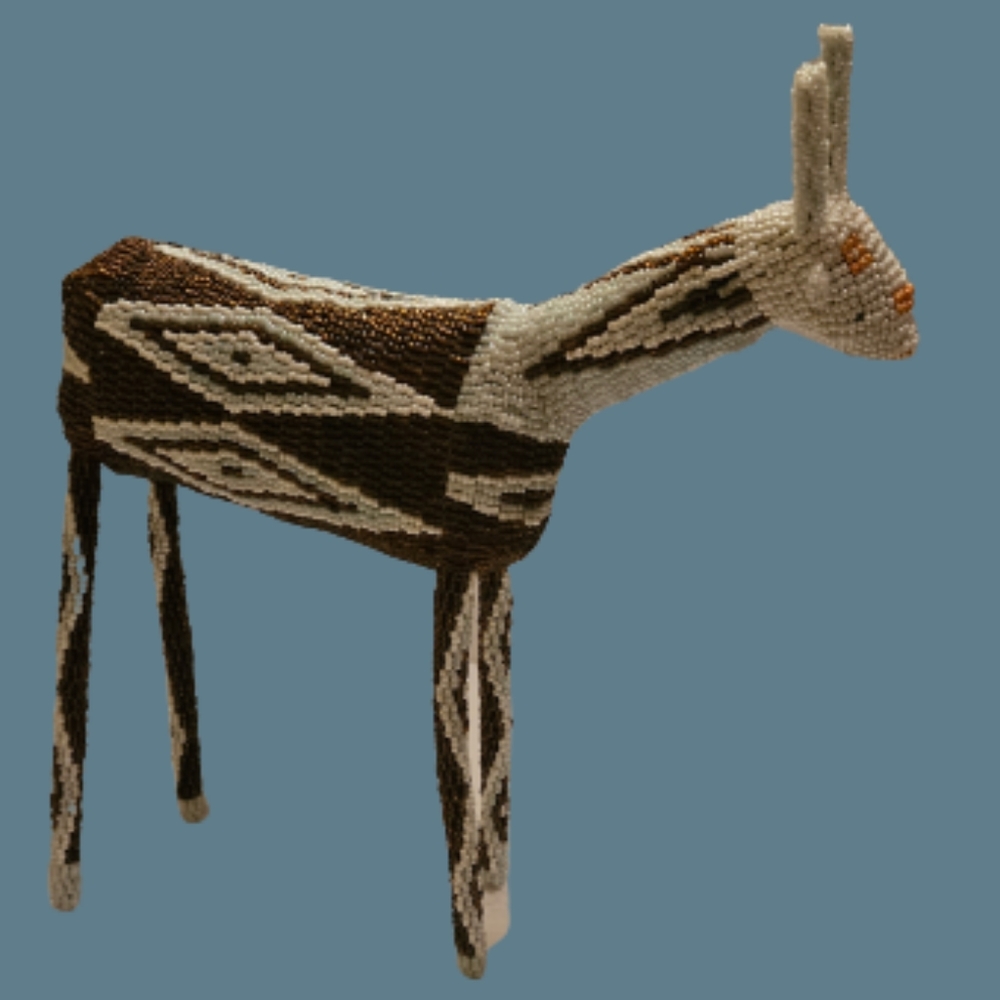 NWOT African Hand Beaded Standing Deer